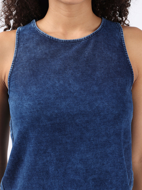 DARK BLUE DENIM TANK TOP