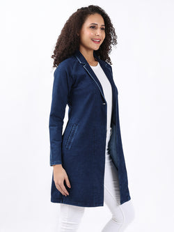 DARK DENIM LONGLINE COAT