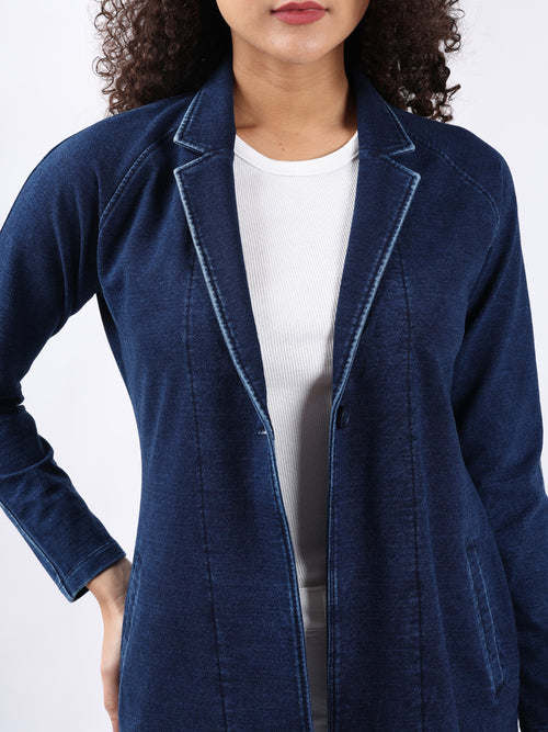 DARK DENIM LONGLINE COAT