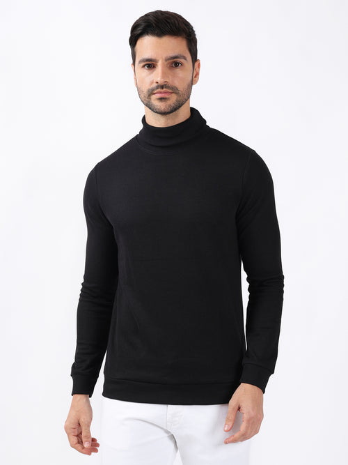 BLACK LONG SLEEVE TURTLE NECK