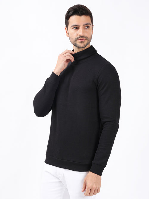 BLACK LONG SLEEVE TURTLE NECK