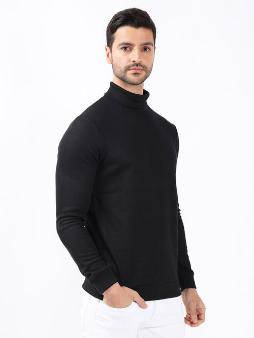 BLACK LONG SLEEVE TURTLE NECK