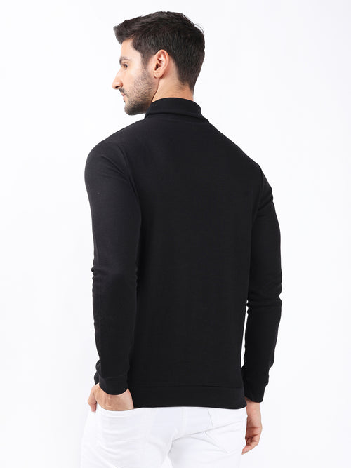 BLACK LONG SLEEVE TURTLE NECK