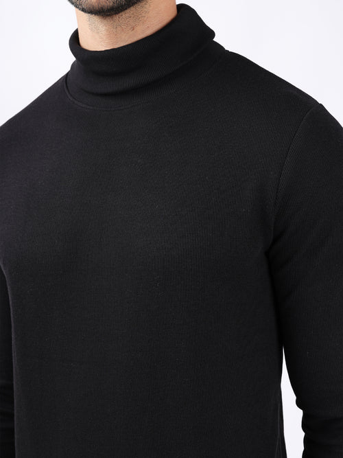 BLACK LONG SLEEVE TURTLE NECK