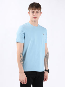 SKY BLUE ROUND NECK LIGHT WEIGHT T-SHIRT