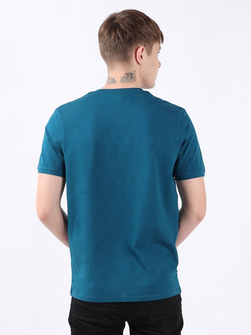 TEAL V-NECK LIGHT WEIGHT T-SHIRT