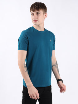 TEAL ROUND NECK LIGHT WEIGHT T-SHIRT