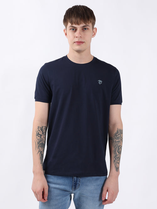 NAVY ROUND NECK LIGHT WEIGHT T-SHIRT