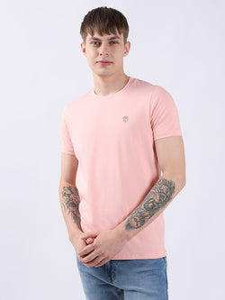 PINK ROUND NECK LIGHT WEIGHT T-SHIRT