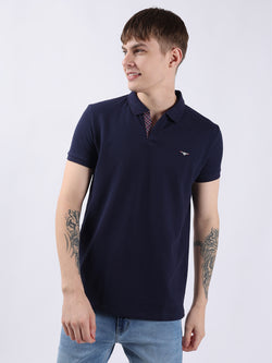 NAVY BASIC MEN'S POLO T-SHIRT