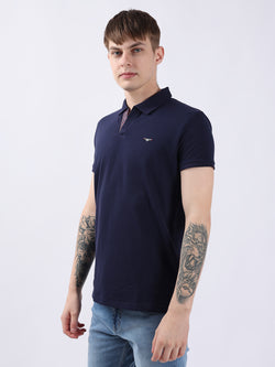 NAVY BASIC MEN'S POLO T-SHIRT