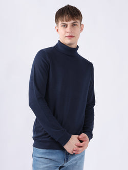 NAVY LONG SLEEVE TURTLE NECK