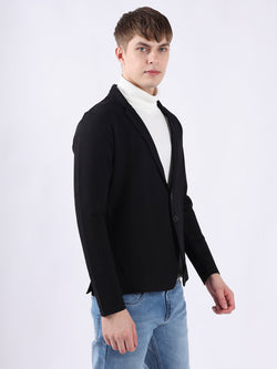 BLACK STYLISH STRETCH BLAZER