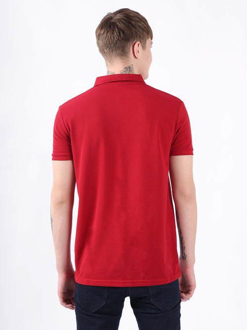 CHILLY RED BASIC MEN'S POLO T-SHIRT