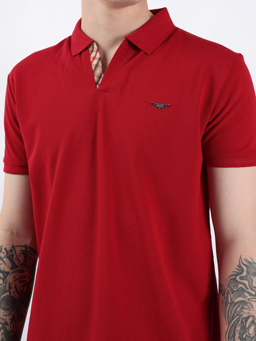 CHILLY RED BASIC MEN'S POLO T-SHIRT