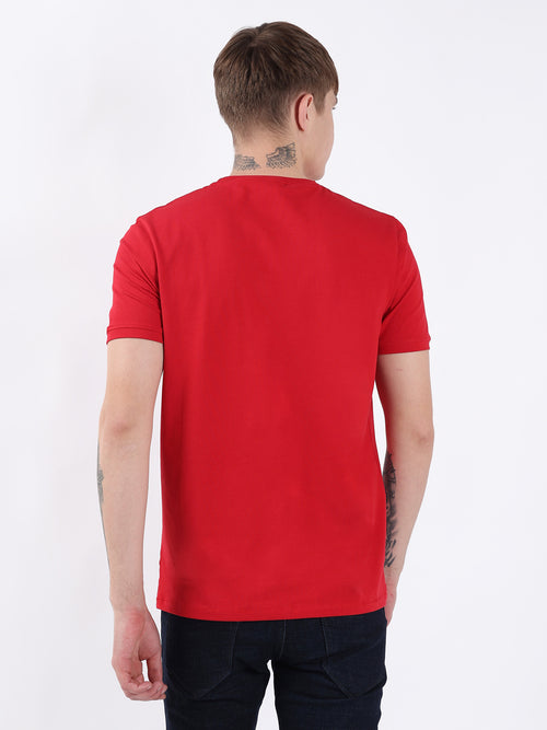 RED ROUND NECK LIGHT WEIGHT T-SHIRT