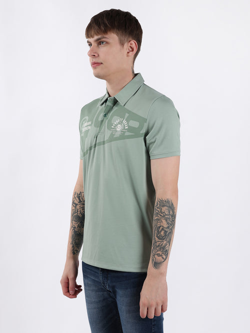 PISTA GRAPHIC PRINTED MEN'S POLO T-SHIRT