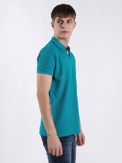 SEA GREEN BASIC MEN'S POLO T-SHIRT