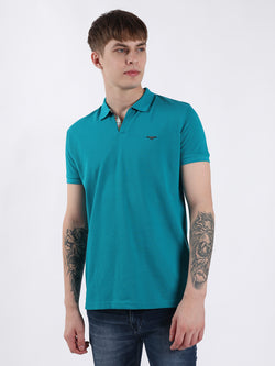 SEA GREEN BASIC MEN'S POLO T-SHIRT