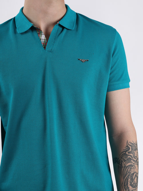 SEA GREEN BASIC MEN'S POLO T-SHIRT