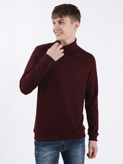 MAROON LONG SLEEVE TURTLE NECK