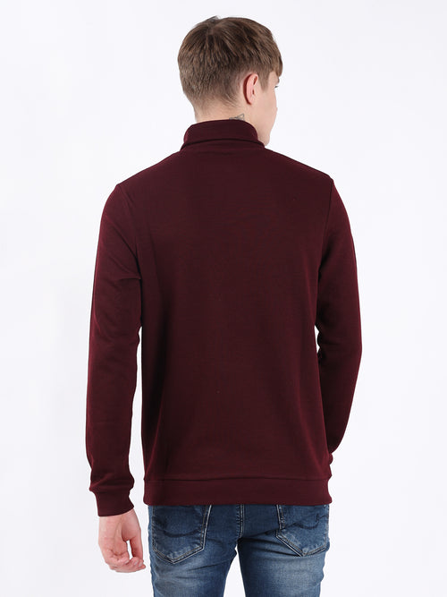 MAROON LONG SLEEVE TURTLE NECK