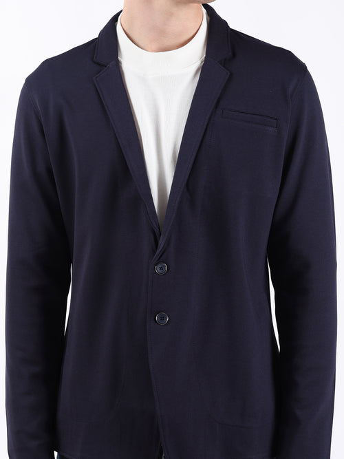 NAVY STYLISH STRETCH BLAZER