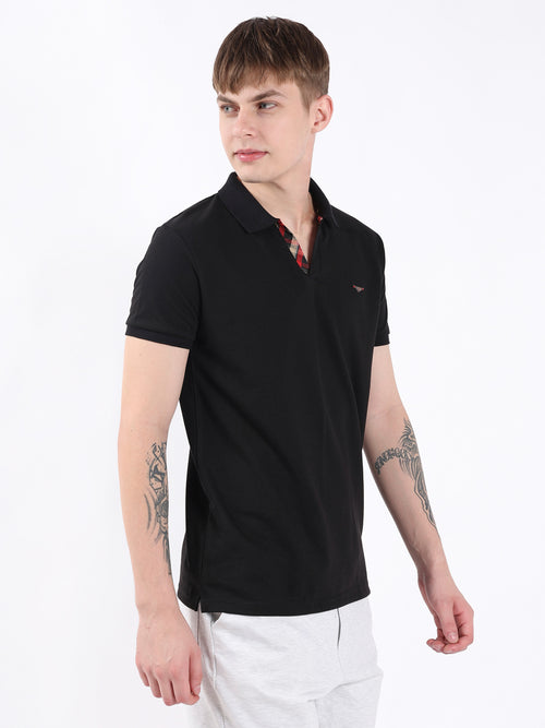 BLACK BASIC MEN POLO