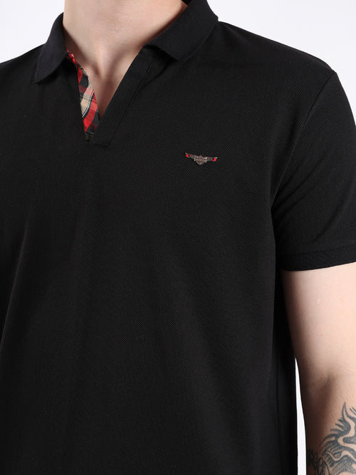 BLACK BASIC MEN POLO