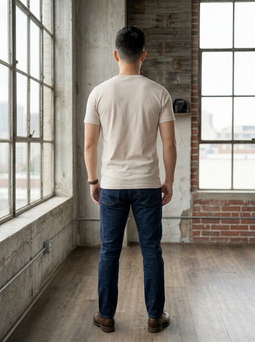 Men Beige Cityscape Abstract Graphic T-shirt